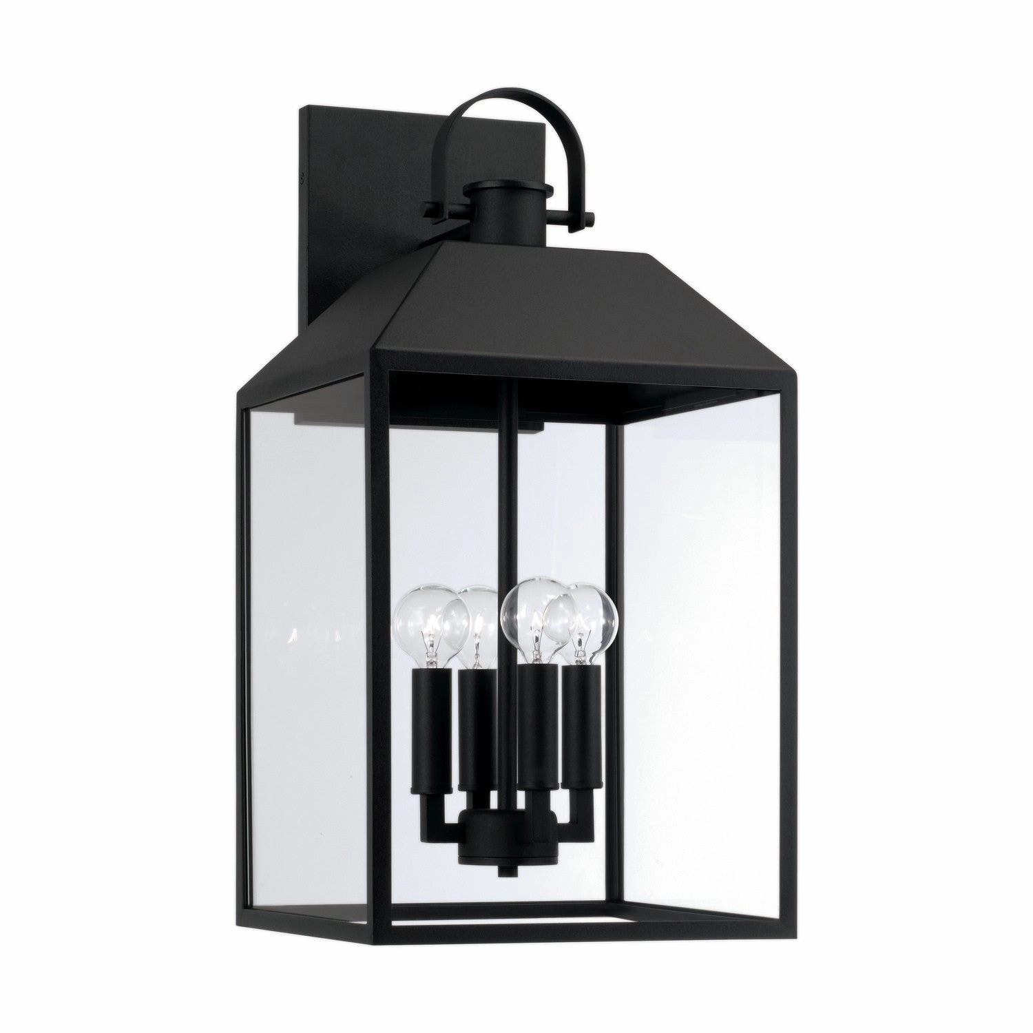 Nelson Four Light Outdoor Wall Lantern BlackOutdoor wall sconces with motion sensor