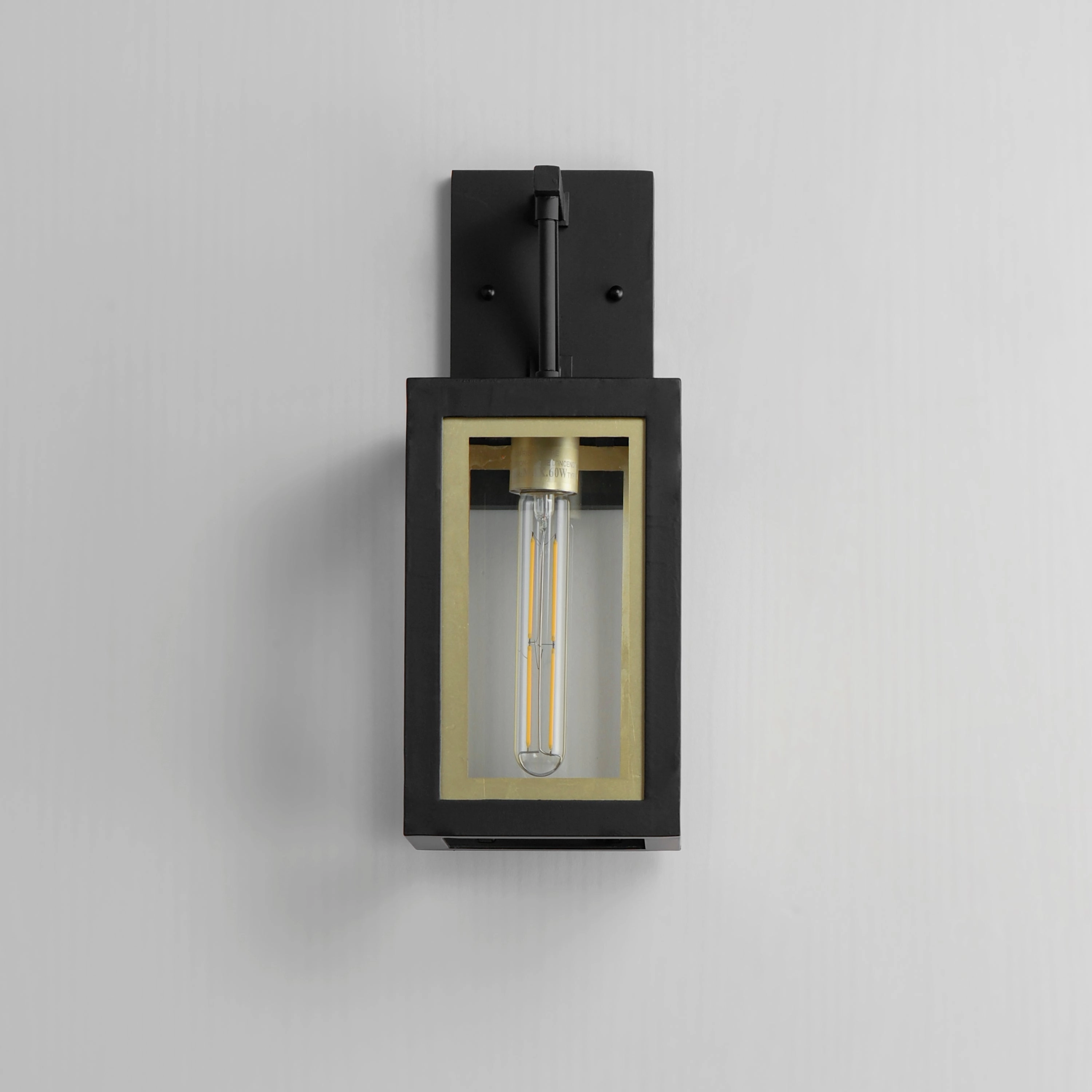 Neoclass One Light Outdoor Wall Sconce Black / Gold