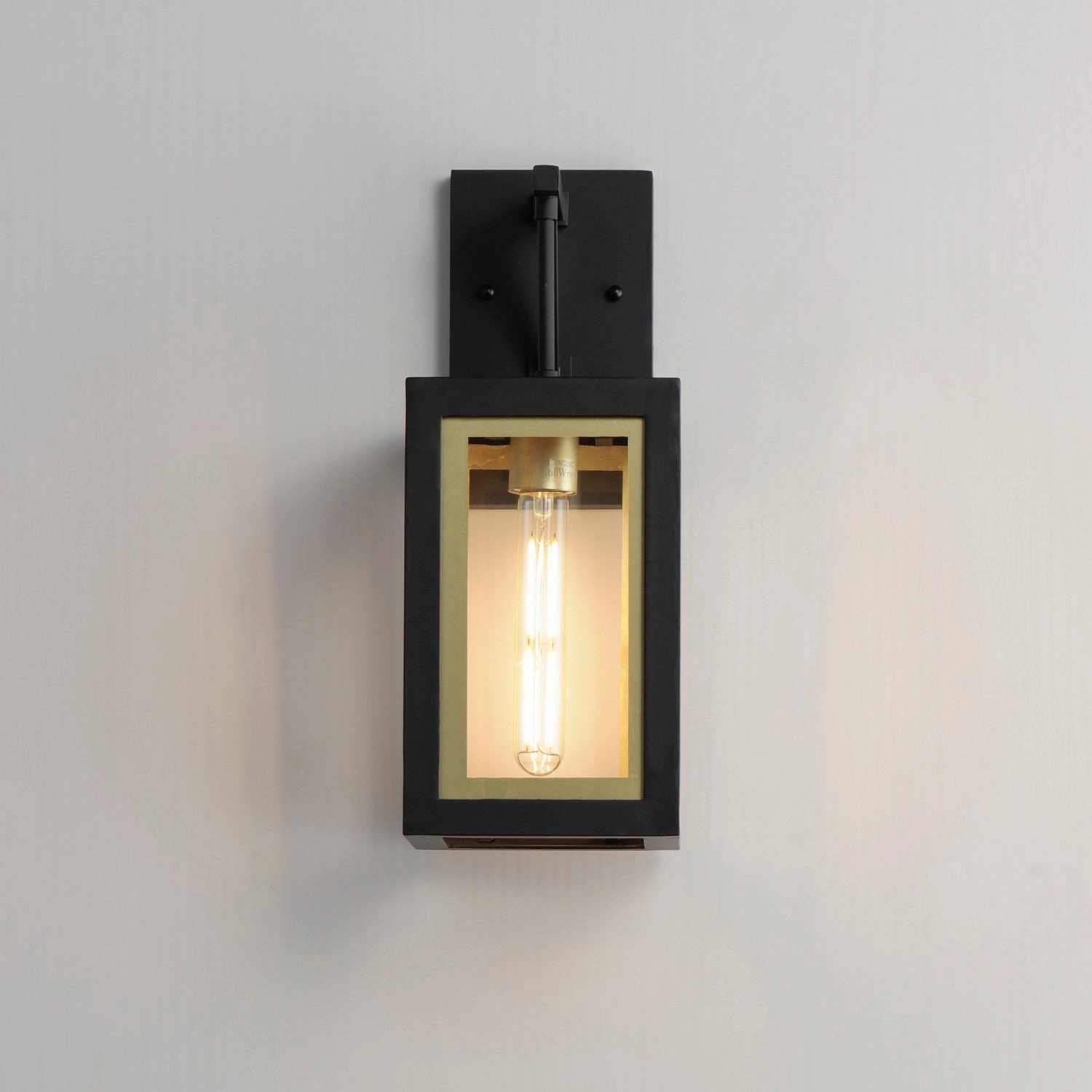 Neoclass One Light Outdoor Wall Sconce Black / Gold