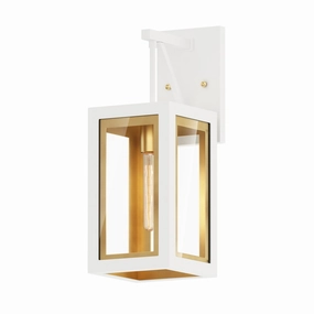 Neoclass One Light Outdoor Wall Sconce White/GoldOutdoor wall sconces with motion sensor