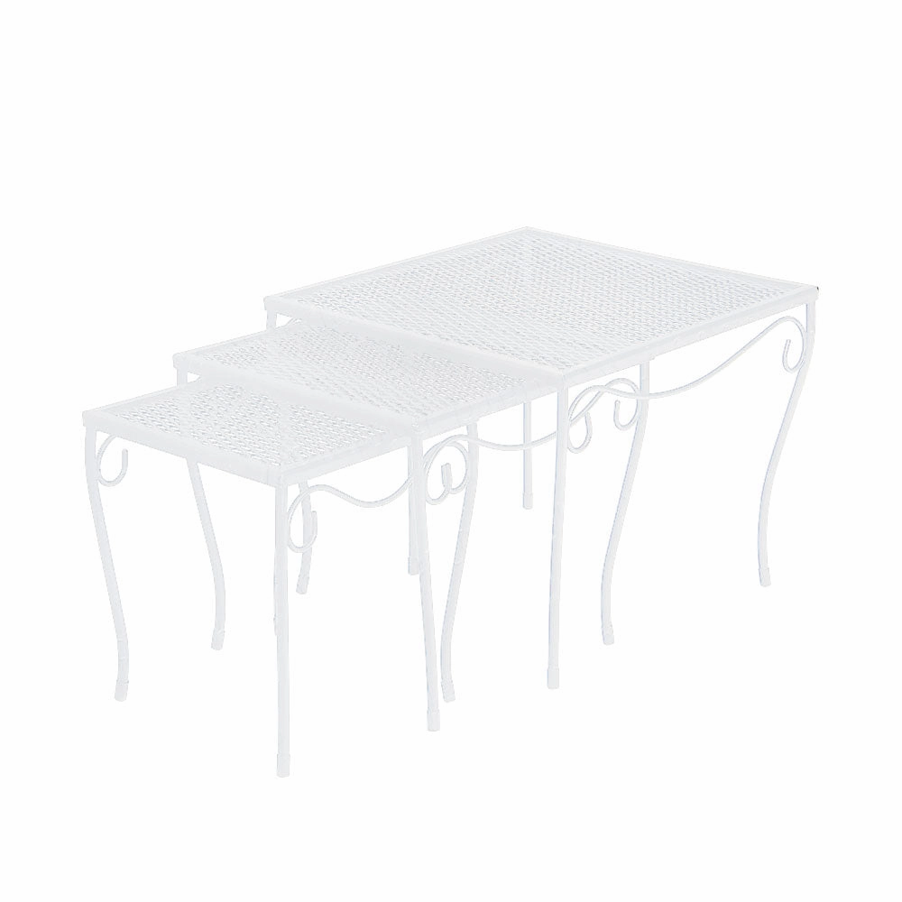 Nesting Square End Table Set - Mesh Top
