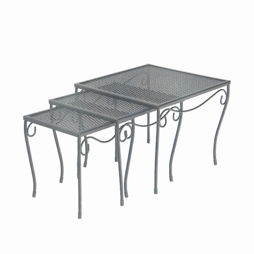 Nesting Square End Table Set - Mesh Top