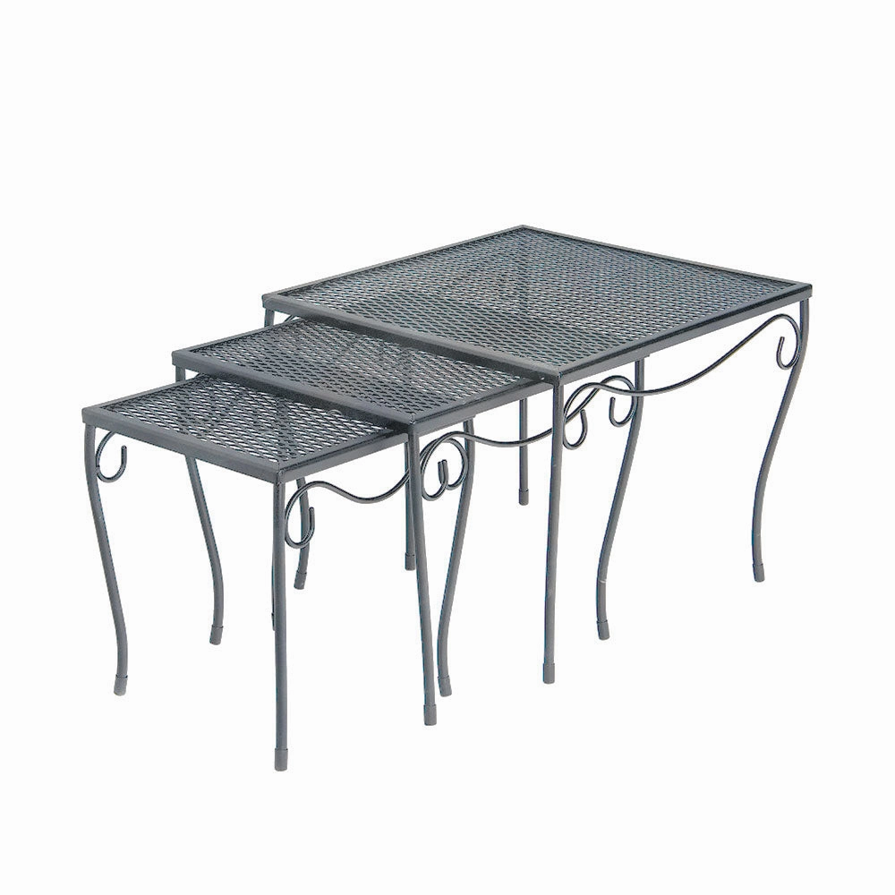 Nesting Square End Table Set - Mesh Top