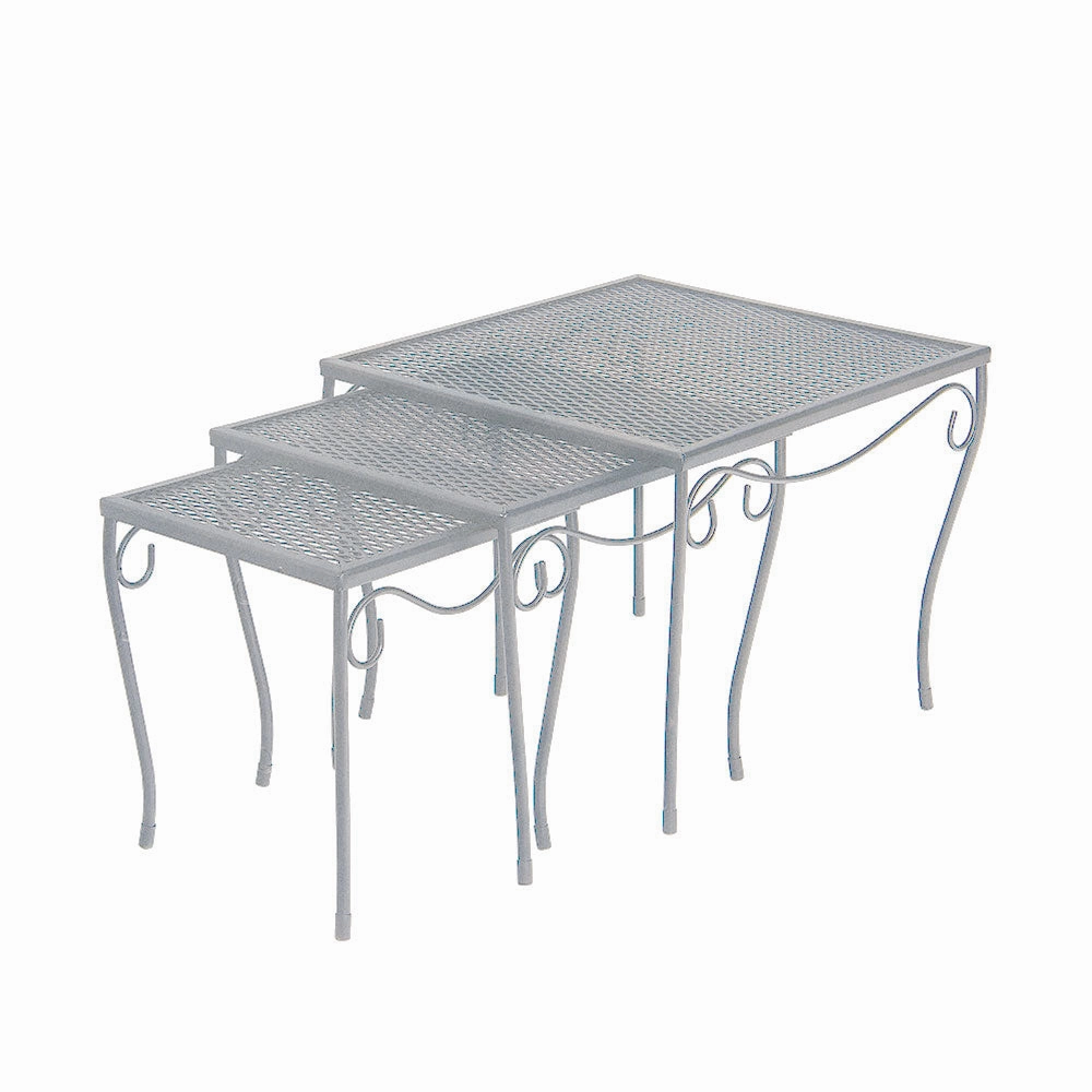 Nesting Square End Table Set - Mesh Top