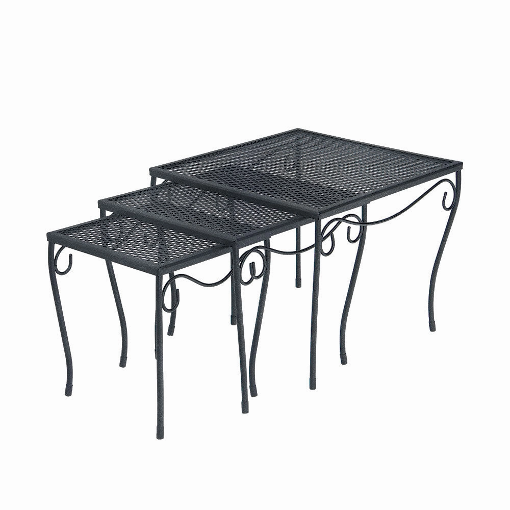 Nesting Square End Table Set - Mesh Top