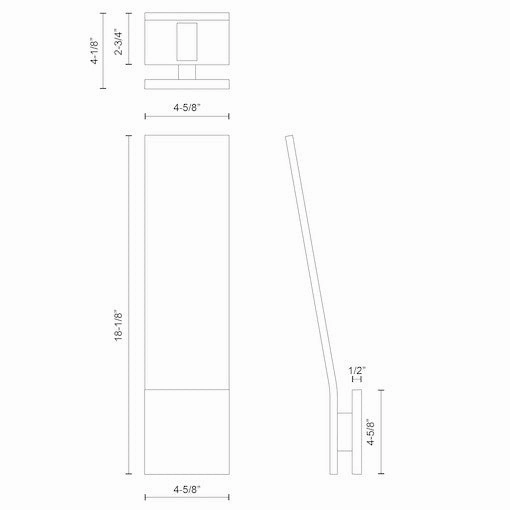 Nevis LED Exterior Wall Sconce Graphite