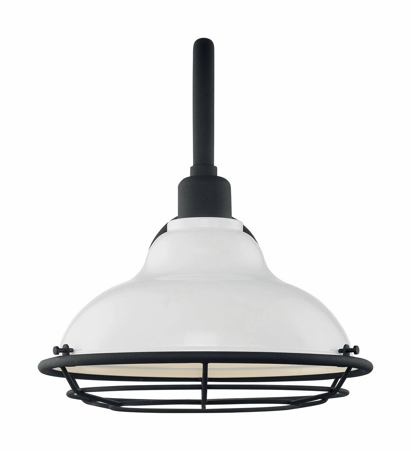 Newbridge One Light Outdoor Wall Mount Gloss White / Textured Black