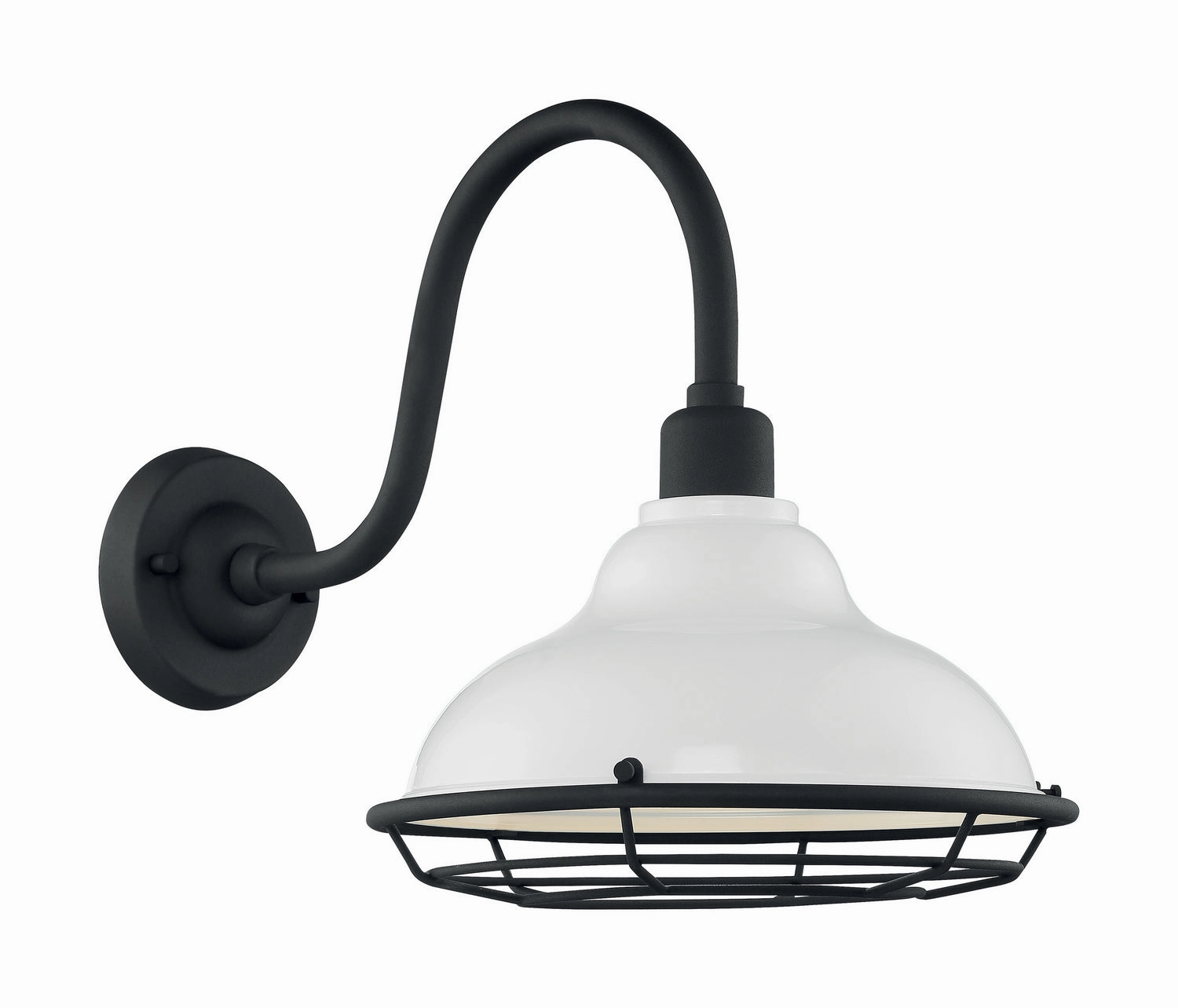 Newbridge One Light Outdoor Wall Mount Gloss White / Textured BlackOutdoor wall sconces with motion sensor