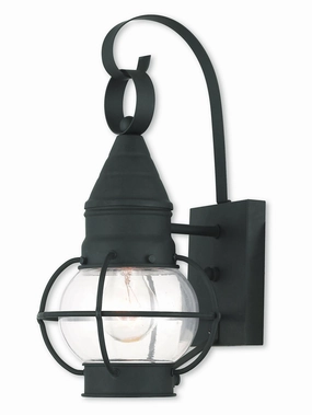 Newburyport One Light Outdoor Wall Lantern BlackOutdoor wall sconces with motion sensor