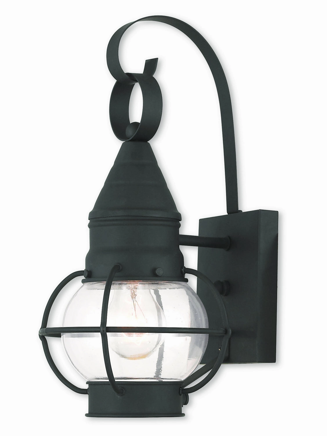 Newburyport One Light Outdoor Wall Lantern BlackOutdoor wall sconces with motion sensor