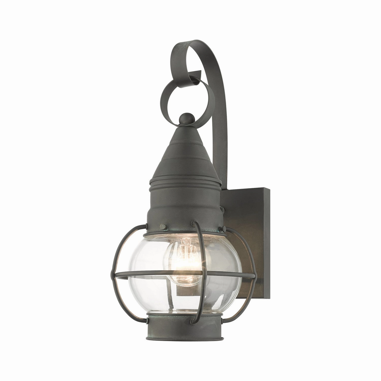 Newburyport One Light Outdoor Wall Lantern Charcoal