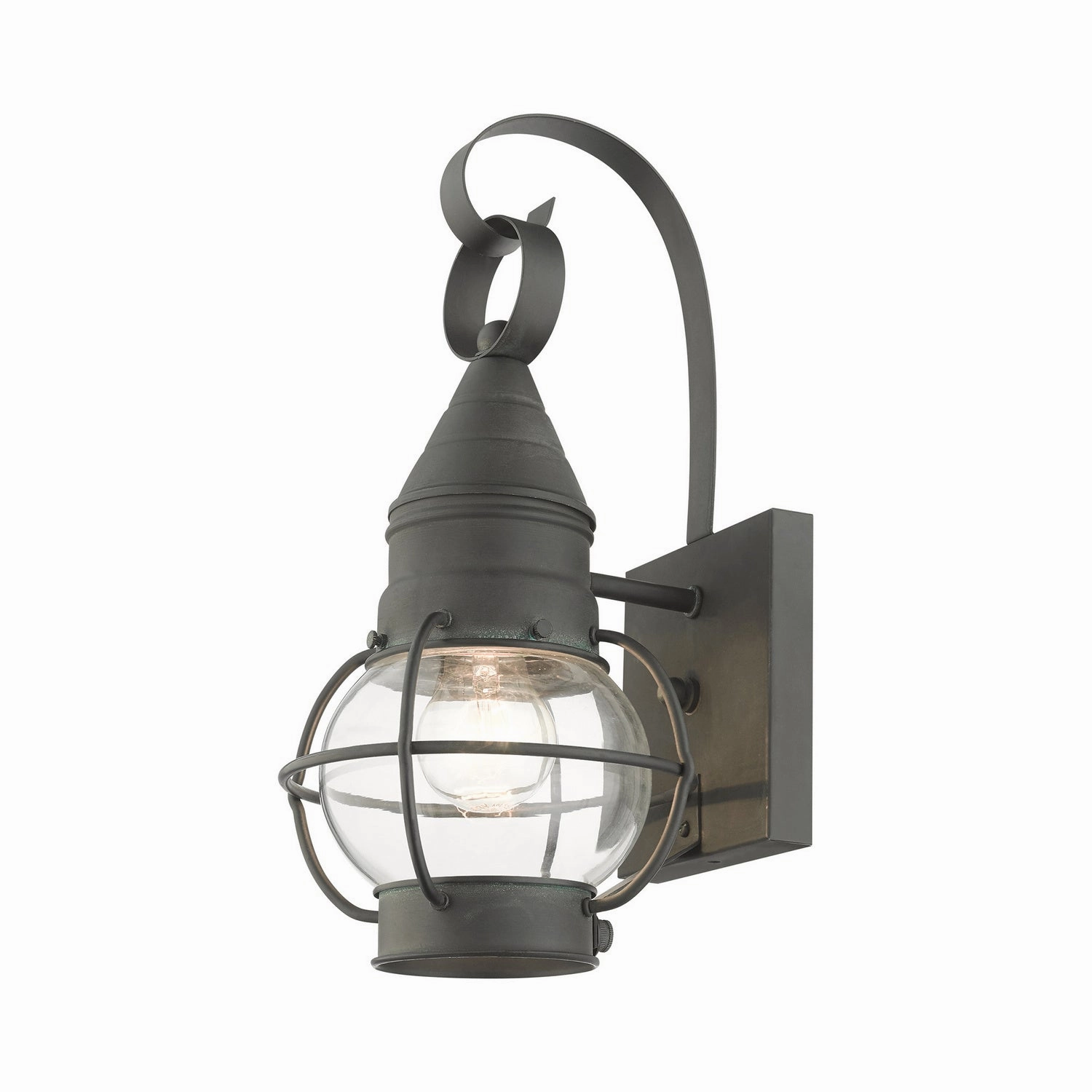 Newburyport One Light Outdoor Wall Lantern Charcoal