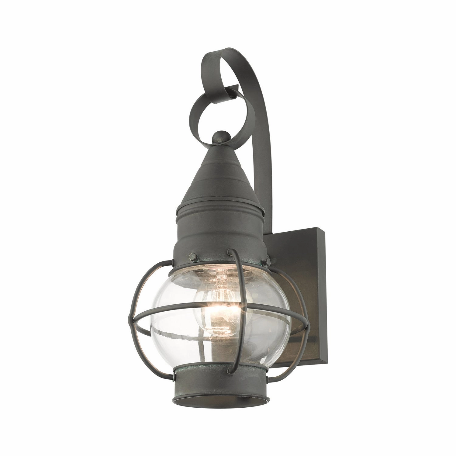 Newburyport One Light Outdoor Wall Lantern Charcoal