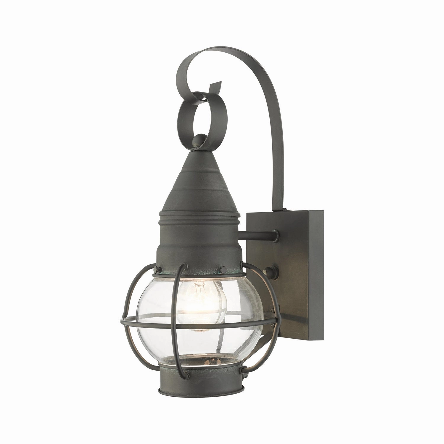Newburyport One Light Outdoor Wall Lantern Charcoal