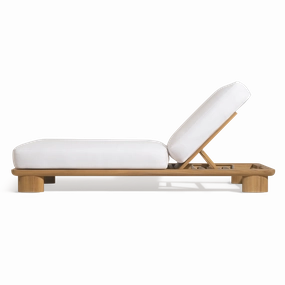 Newport Teak Sun LoungePatio reclining sun chair