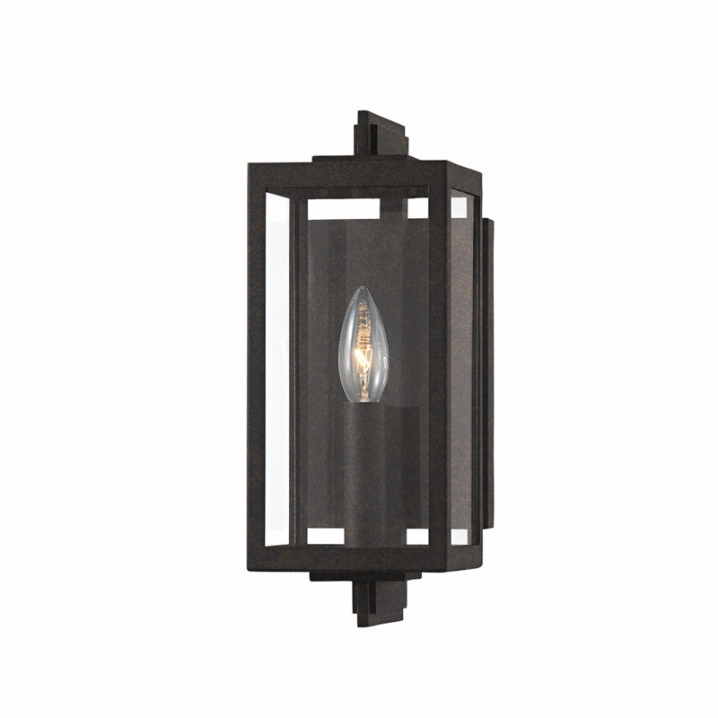 Nico One Light Outdoor Wall Sconce French IronOutdoor wall sconces with motion sensor
