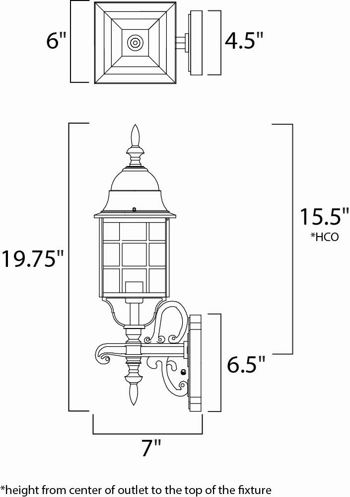 North Church One Light Outdoor Wall Lantern Black
