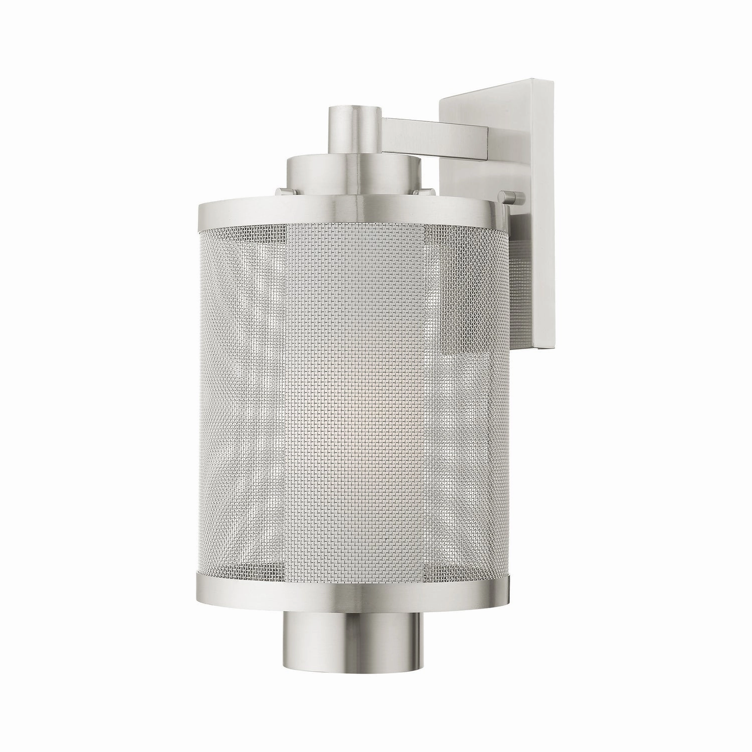 Nottingham One Light Outdoor Wall Lantern Brushed NickelOutdoor wall sconces with motion sensor