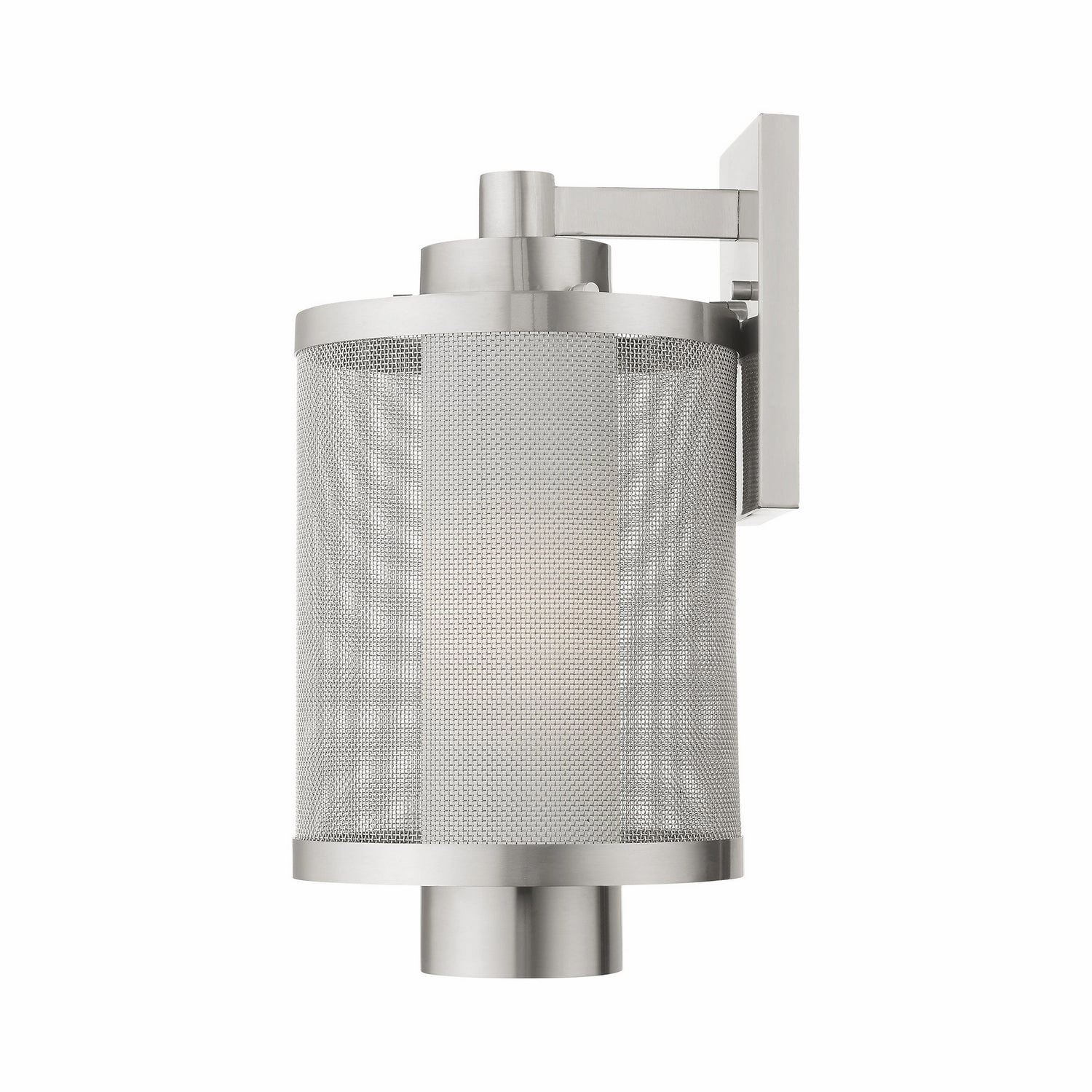 Nottingham One Light Outdoor Wall Lantern Brushed Nickel