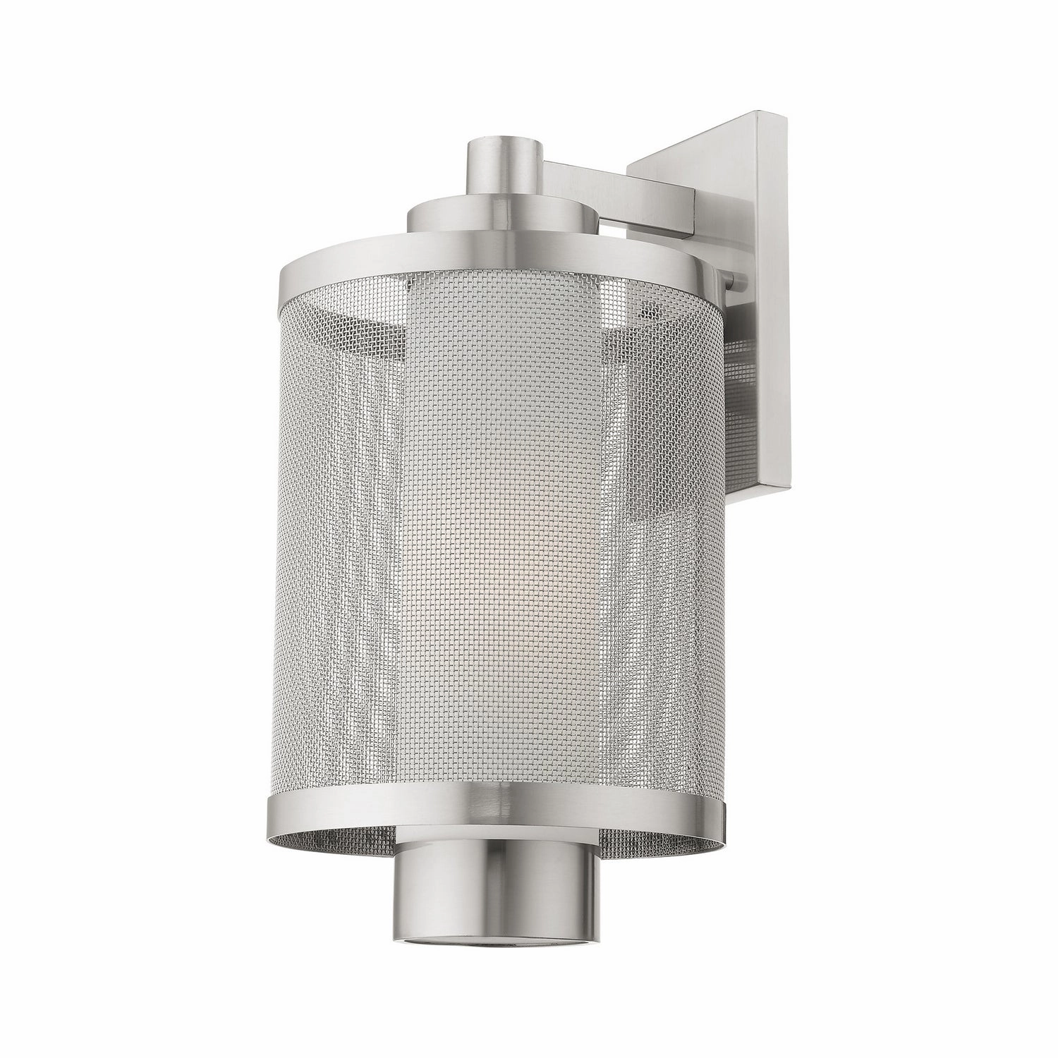 Nottingham One Light Outdoor Wall Lantern Brushed Nickel