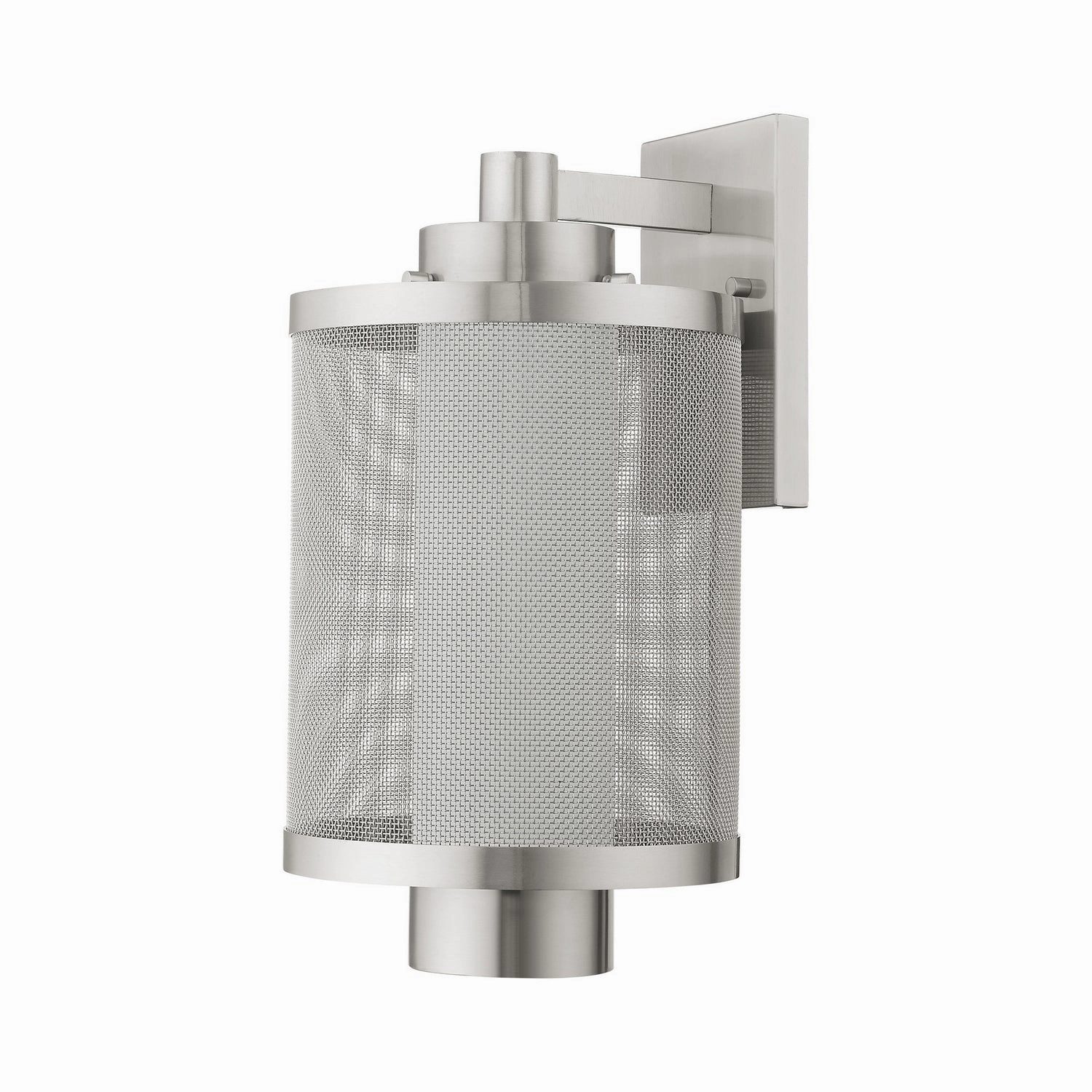 Nottingham One Light Outdoor Wall Lantern Brushed Nickel