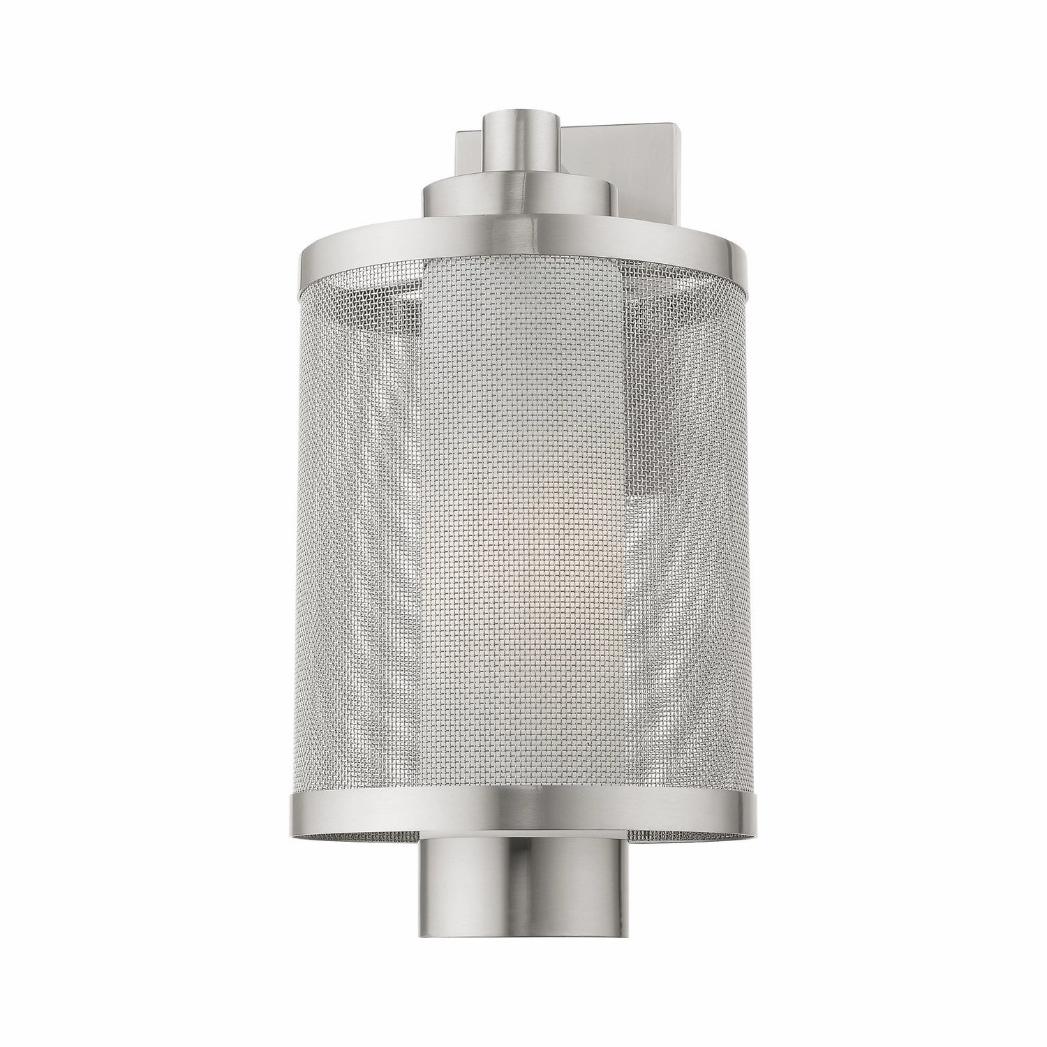 Nottingham One Light Outdoor Wall Lantern Brushed Nickel