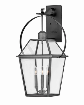 Nouvelle LED Outdoor Lantern Blackened BrassOutdoor wall sconces with motion sensor