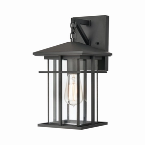 Oak Park One Light Outdoor Wall Sconce Matte BlackOutdoor wall sconces with motion sensor