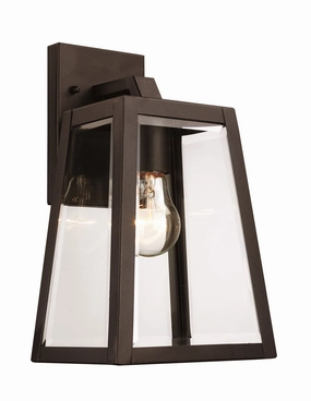 Obsidian One Light Wall Lantern BlackOutdoor wall sconces with motion sensor