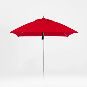 Oca 7.5' Square Outdoor Umbrella - Vermillion Red/Brushed Aluminumoutdoor patio furniture set