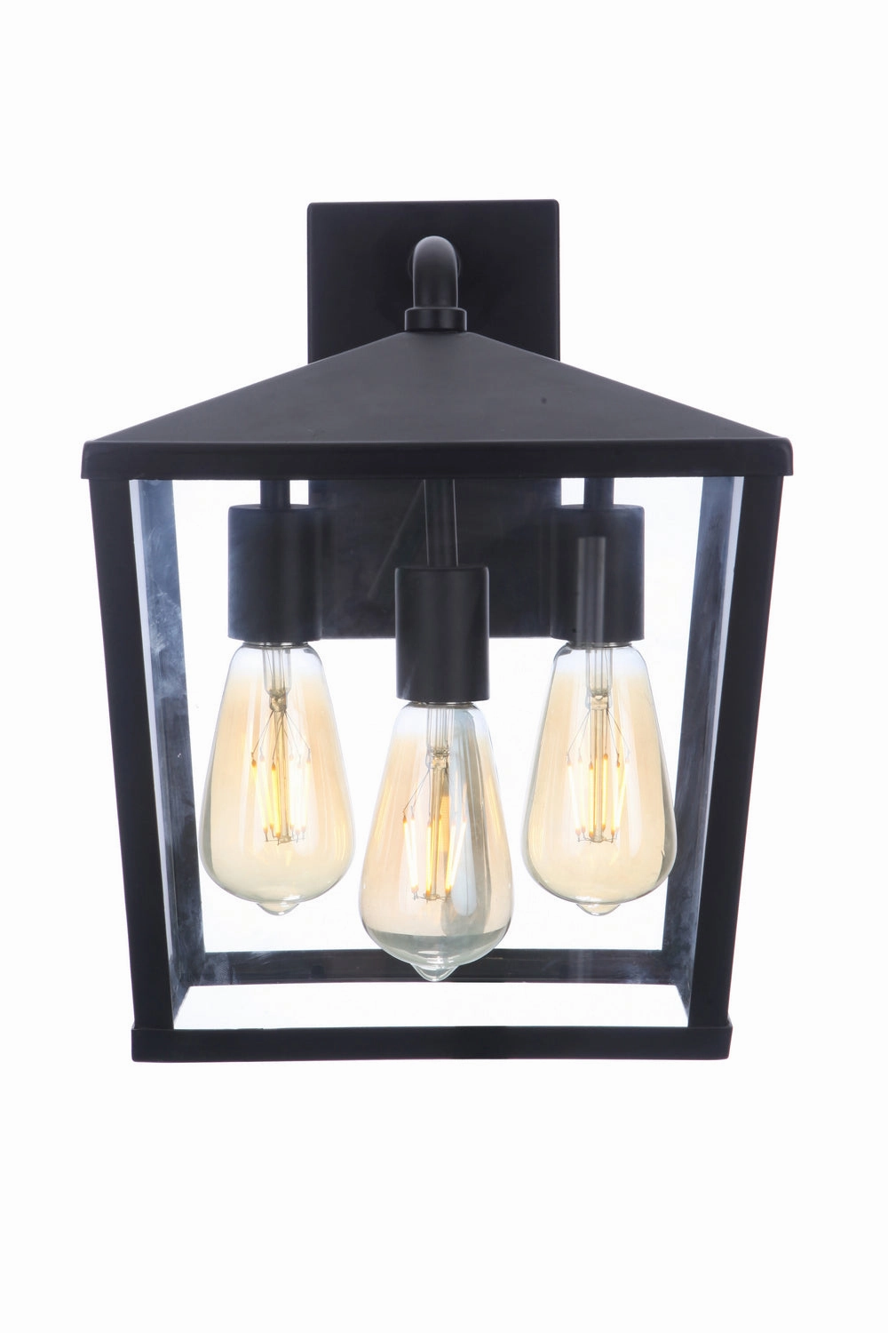 Olsen Three Light Outdoor Wall Mount Midnight