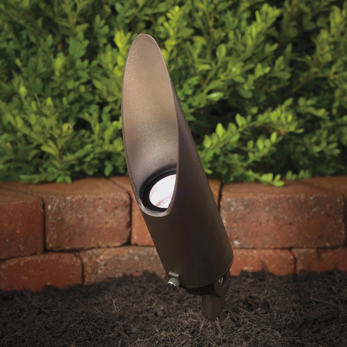 One Light Accent Textured Architectural BronzeColor changing landscape spotlights