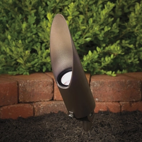One Light Accent Textured Architectural BronzeColor changing landscape spotlights