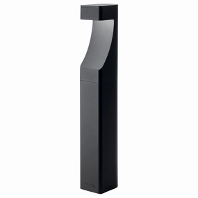 One Light Bollard Textured BlackDecorative outdoor post lights
