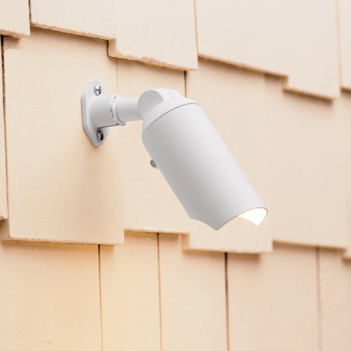 One Light Down Accent Textured WhiteColor changing landscape spotlights