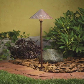 One Light Hammered Roof Textured Tannery BronzeDecorative outdoor post lights