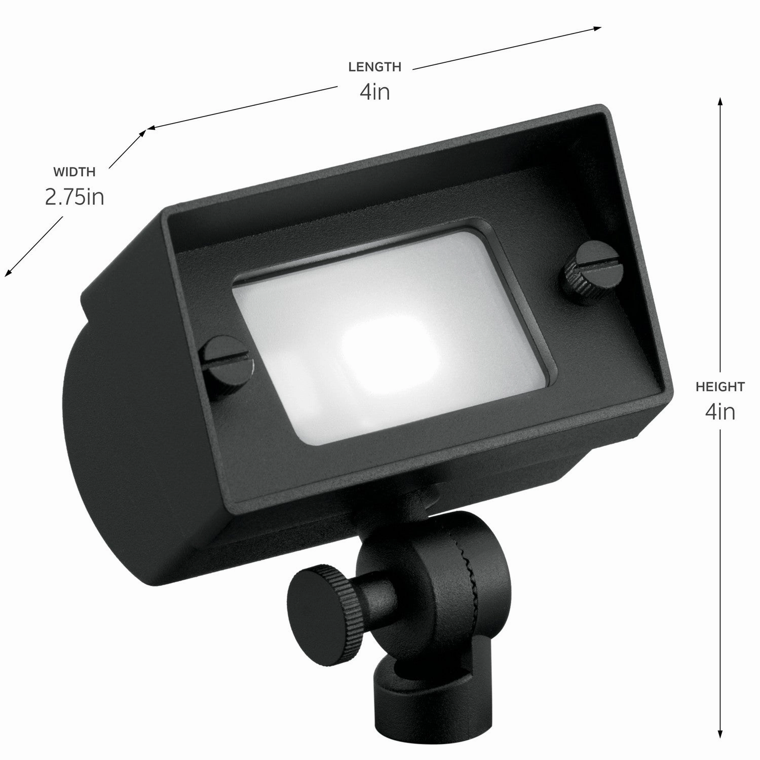 One Light Mini Flood Textured Black