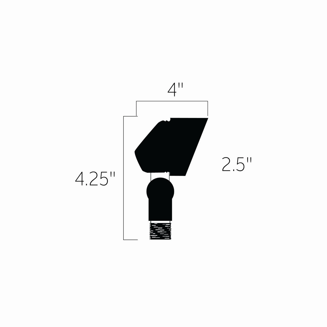 One Light Mini Flood Textured Black