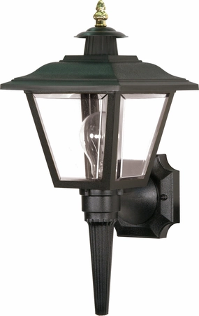 One Light Outdoor Wall Lantern BlackOutdoor wall sconces with motion sensor