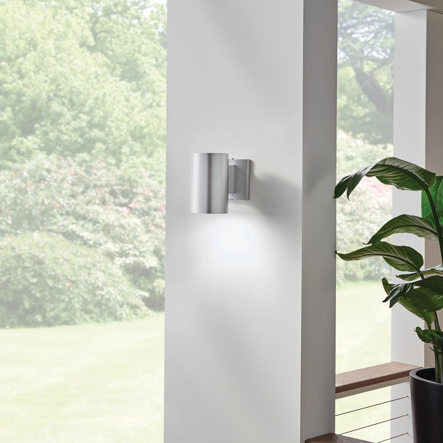One Light Outdoor Wall Mount Brushed Aluminum