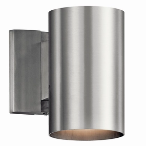 One Light Outdoor Wall Mount Brushed AluminumOutdoor wall sconces with motion sensor