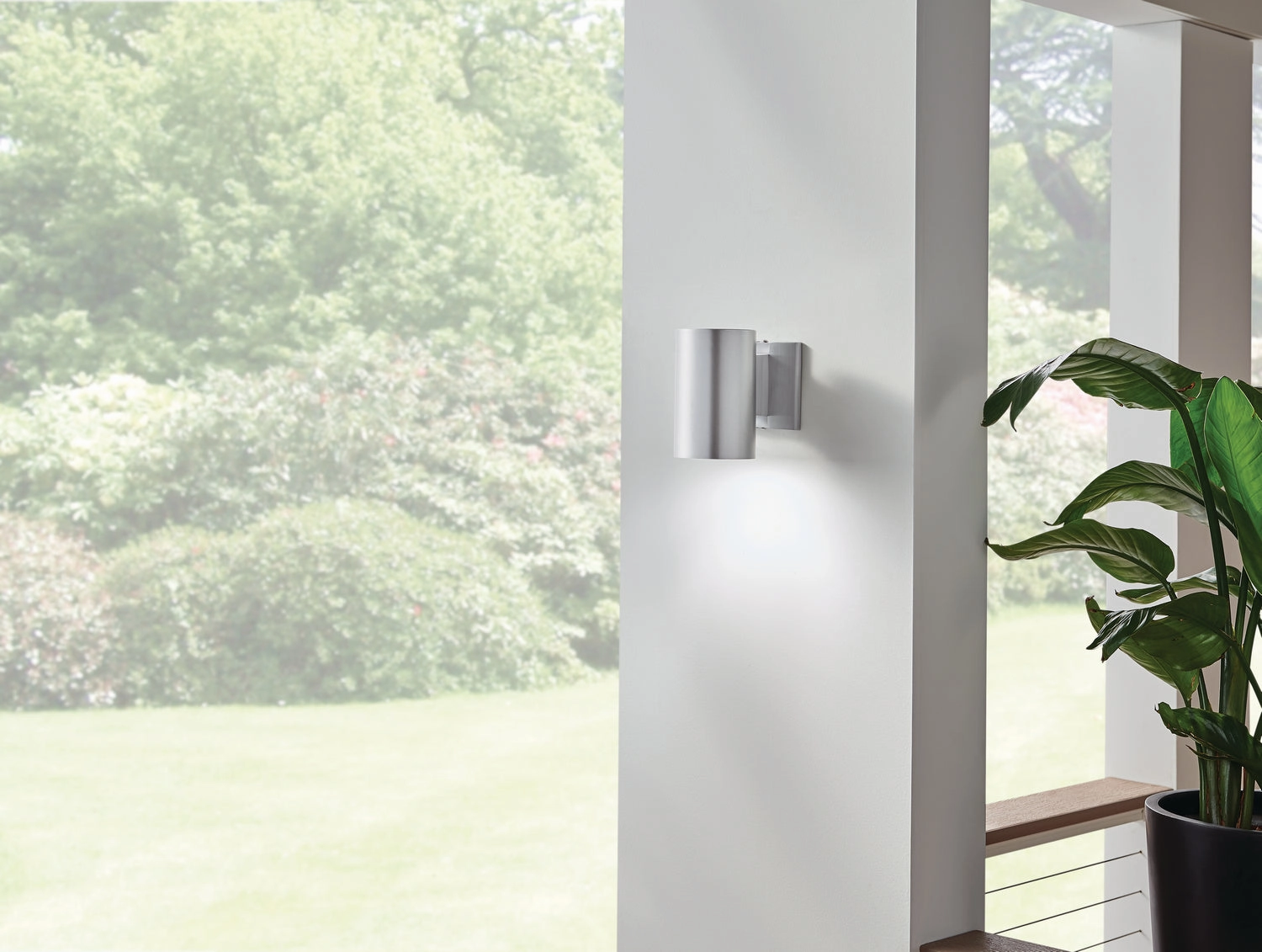 One Light Outdoor Wall Mount Brushed Aluminum