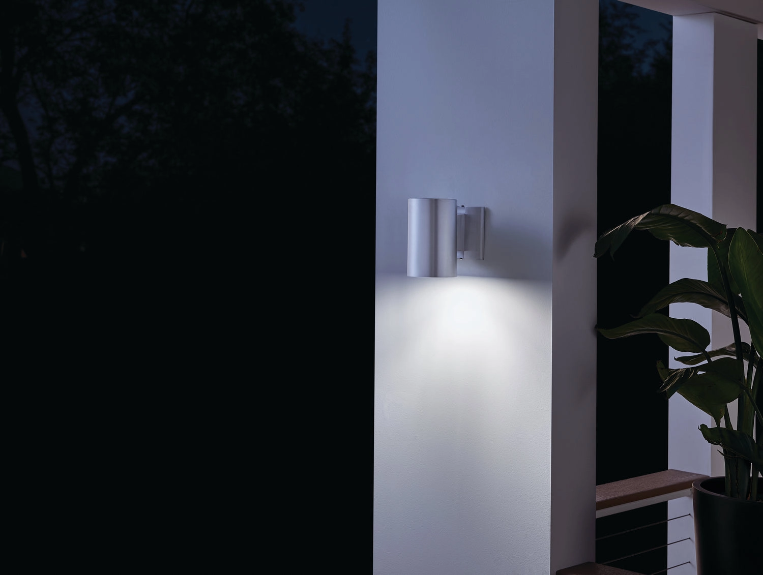 One Light Outdoor Wall Mount Brushed Aluminum
