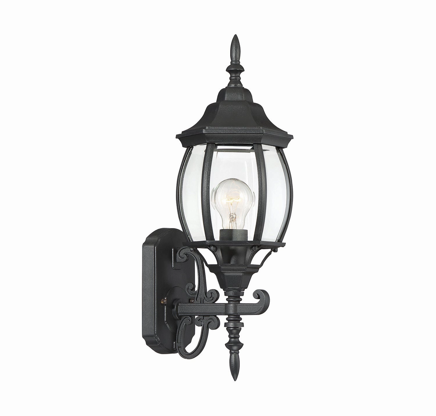 One Light Outdoor Wall Sconce BlackOutdoor wall sconces with motion sensor