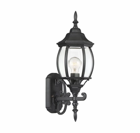 One Light Outdoor Wall Sconce BlackOutdoor wall sconces with motion sensor