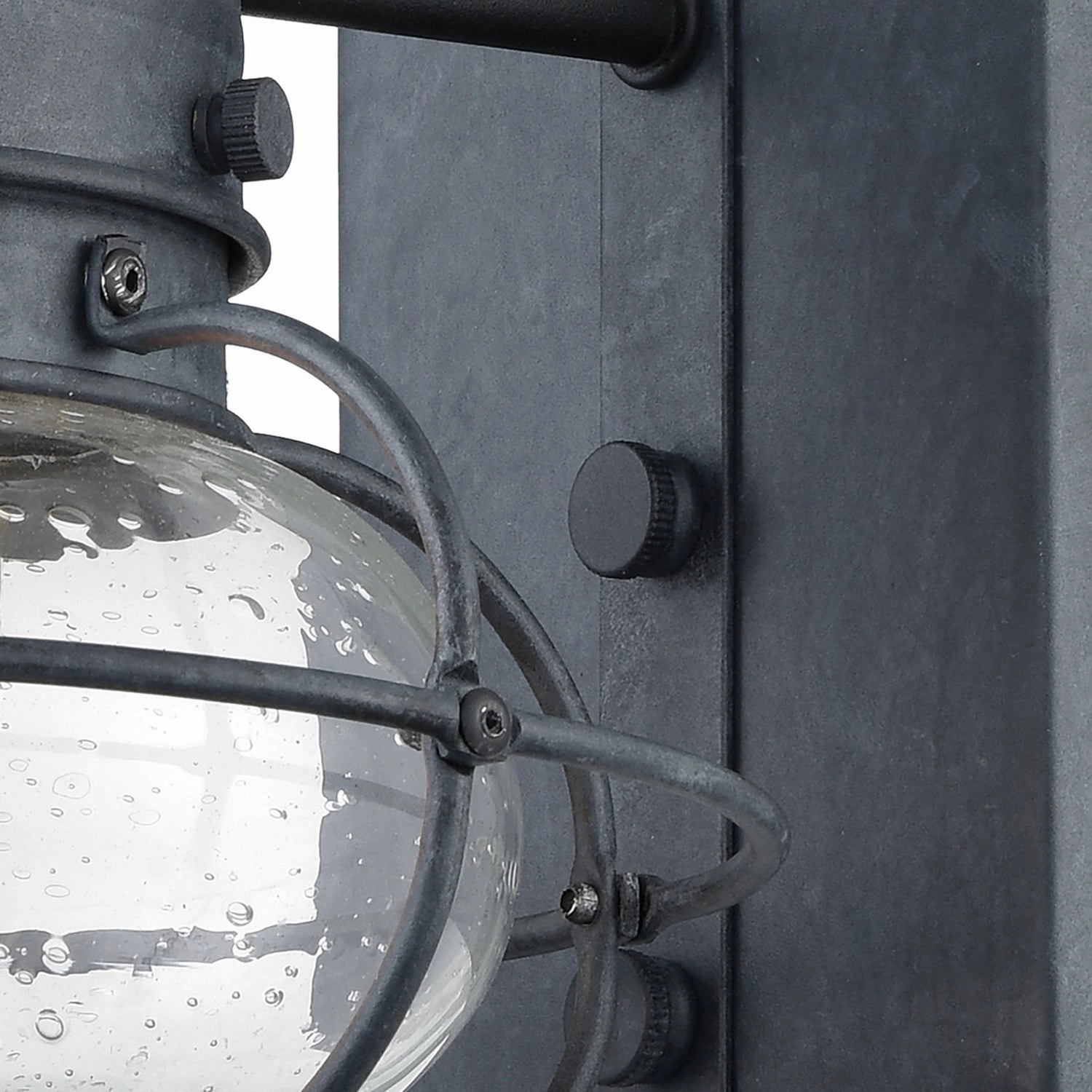 Onion One Light Outdoor Wall Sconce Aged Zinc