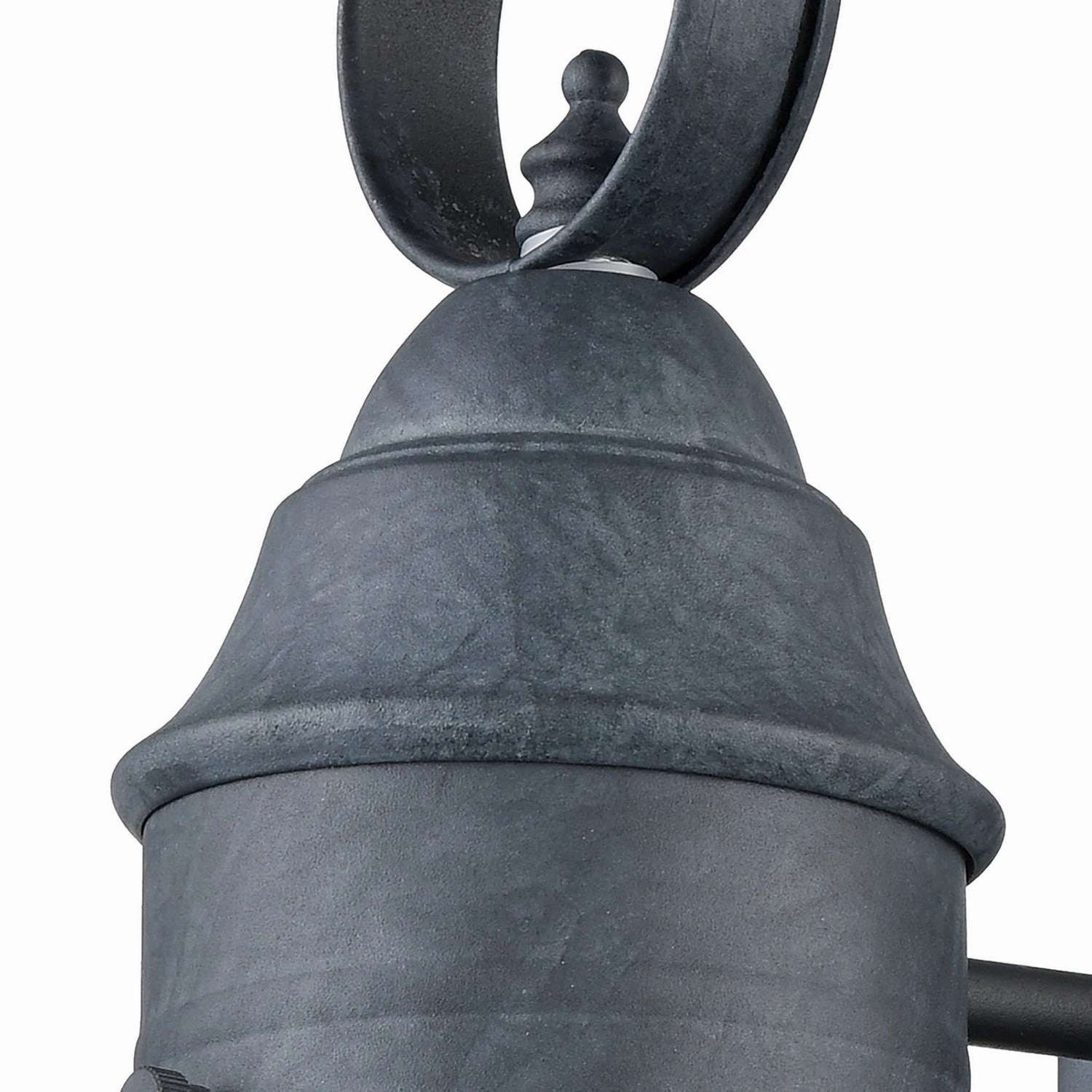 Onion One Light Outdoor Wall Sconce Aged Zinc