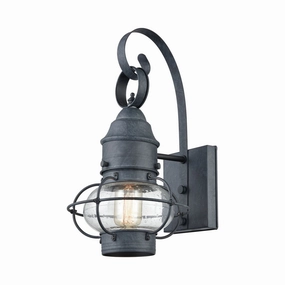 Onion One Light Outdoor Wall Sconce Aged ZincOutdoor wall sconces with motion sensor