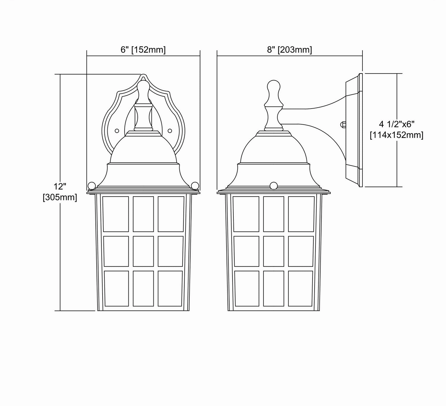 Outdoor Essentials One Light Wall Sconce Satin Black