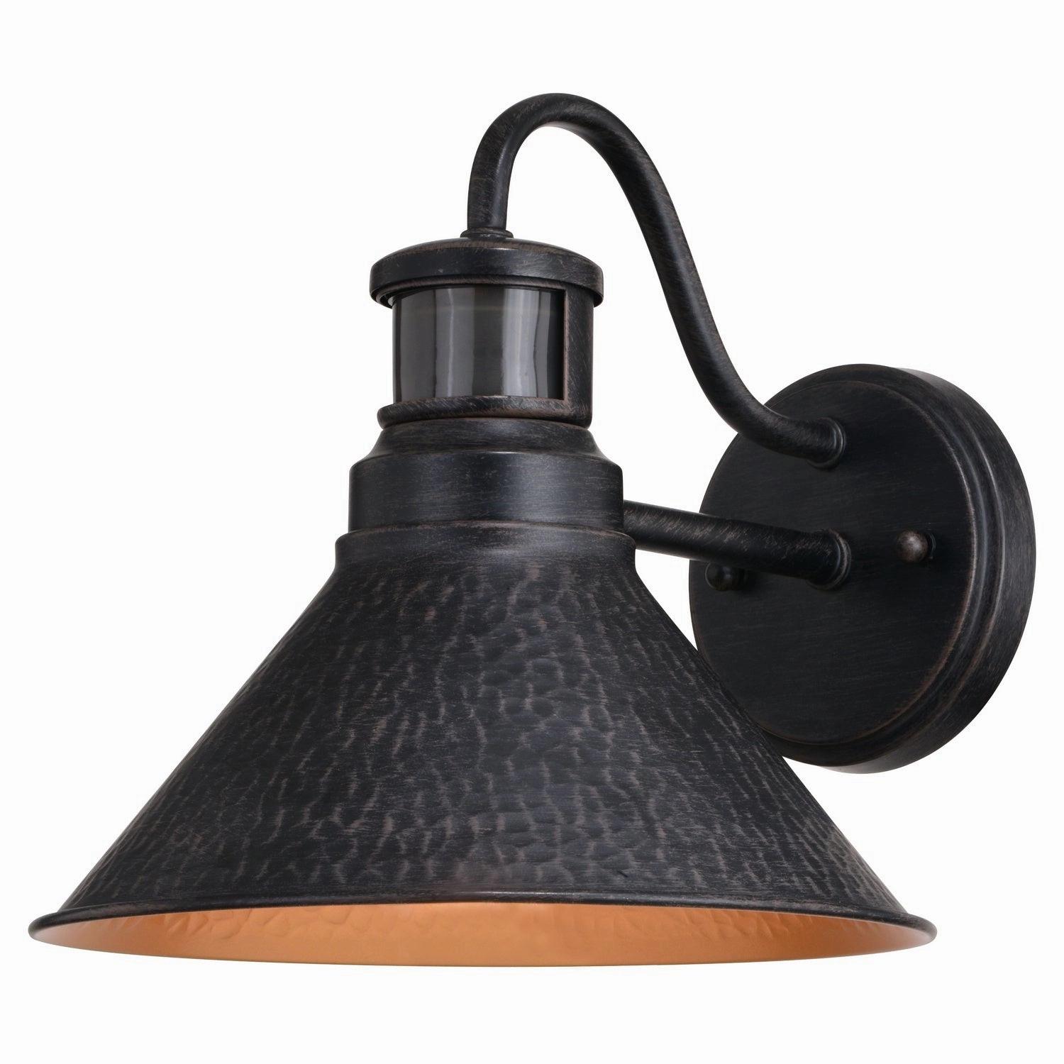 Outland One Light Outdoor Motion Sensor Wall Mount Aged Iron and Light GoldOutdoor wall sconces with motion sensor